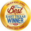 Badge of 26th Annual Best of East Texas Winner - 2019